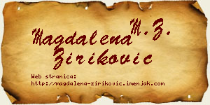 Magdalena Ziriković vizit kartica